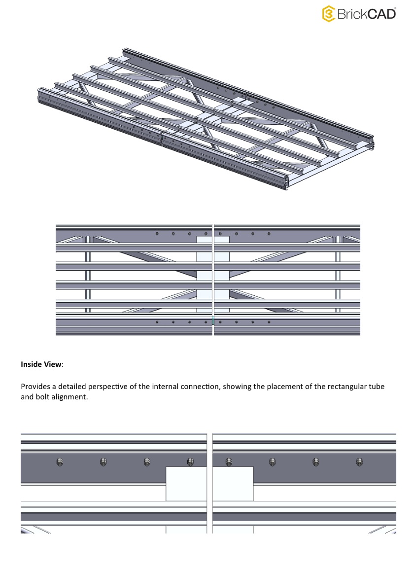 Bare aluminum dock frame without decking
